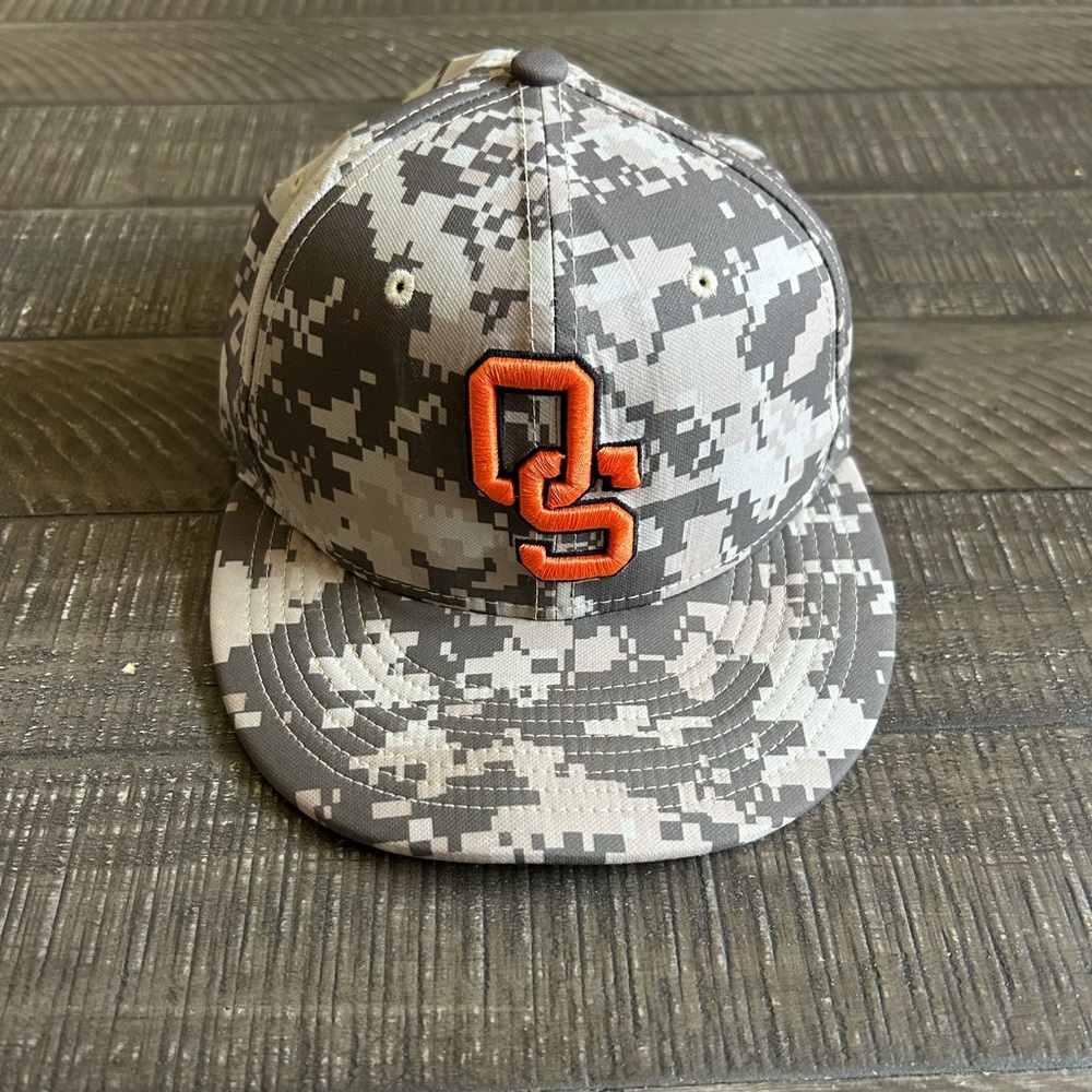 Nike Gray Camo Cap OSU size 7